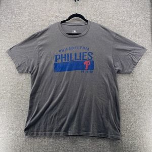 Phillies Shirt Mens 2xl Gray Philadelphia Phillies